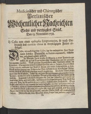 Sechs und viertzigstes Stück