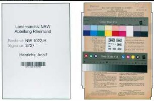 Entnazifizierung Adolf Henrichs , geb. 01.05.1904 (Postbeamter)