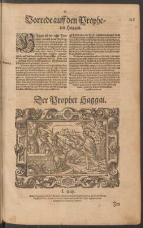 Der Prophet Haggai.