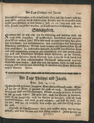Am Tage Philippi und Jacobi.
