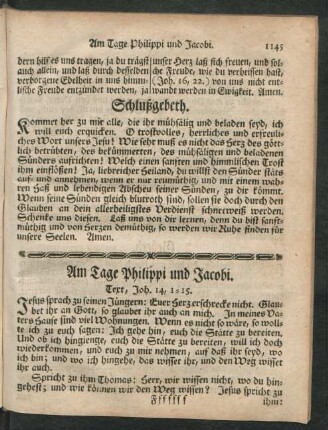 Am Tage Philippi und Jacobi.