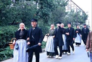 Festumzug, holländische Trachten, Paare