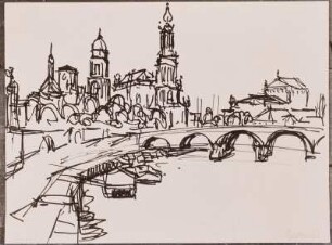 Dresden 65 : Dresden 65. Filzstift, 1965