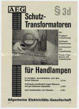 Schutz-Transformatoren für Handlampen