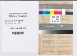 Entnazifizierung Wilhelm Utsching, geb. 18.01.1910 (Kaufmann)