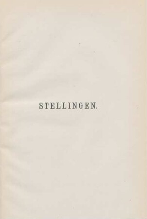 Stellingen