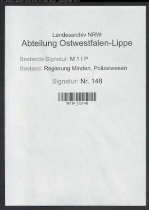 Prüfung und Aufhebung veralteter Polizeiverordnungen in der Stadt Bielefeld