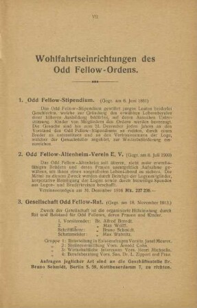 Wohlfahrtseinrichtungen des Odd Fellow-Ordens