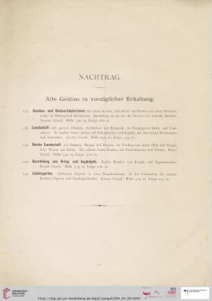 Nachtrag (Nr. 137 - 145)