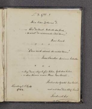 Friedrich Leo. – Nürnberg, 03.09.1844