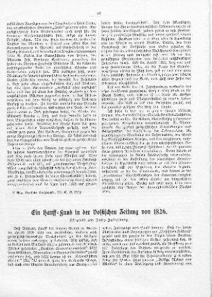 Ein Hauff-Fund in der Vossischen Zeitung von 1826