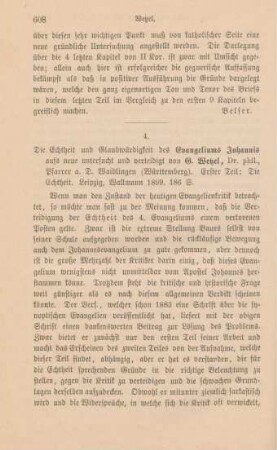 608-609 [Rezension] Wetzel, G., Die Echtheit