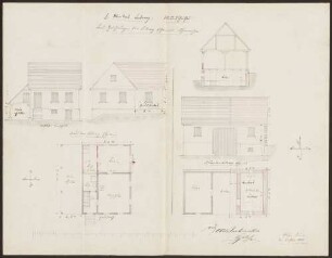 Eisenmann, Ludwig, Schuhmacher Wohnhaus- und Scheunenanbau, Bau eines Schuppens