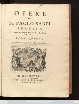 T. 5: Che contiene ciò che si accenna nella pagina seguente
