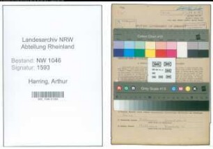 Entnazifizierung Arthur Harring , geb. 04.06.1899 (Zahnarzt)