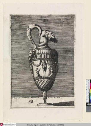 [Aiguière, dont la partie supérieure offre la tête d'un homme monstreux; Ewer with a Grotesque Head; Ewer mit einem grotesken Kopf]