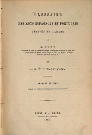Glossaire des mots espagnols et portugais dérivés de l'arabe
