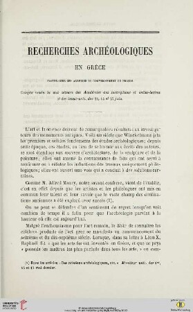 N.S. 6.1862: Recherches archéologiques en Grèce faites sous les auspices du gouvernement de Prusse