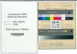 Entnazifizierung Wilhelm Moennigmann , geb. 27.02.1922 (Polizist)