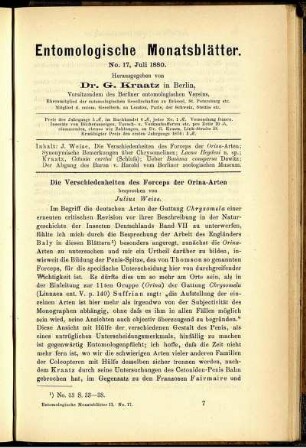 No. 17, Juli 1880