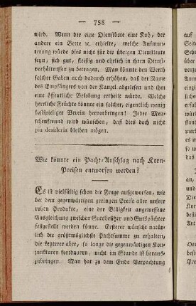 Wie könnte ein Pacht-Anschlag nach Korn-Preisen entworfen werden?