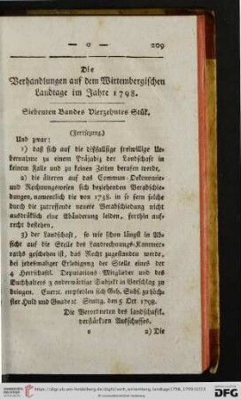 Siebenten Bandes Vierzehntes Stuek.