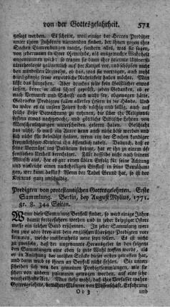 Predigten von protestantischen Gottesgelehrten. Slg.1.