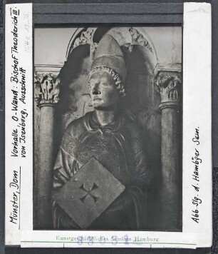 Münster i. Westfalen, Dom: Paradiesvorhalle, Ostwand: Bischof Theoderich III von Isenburg, Mitte 13. Jhd.
