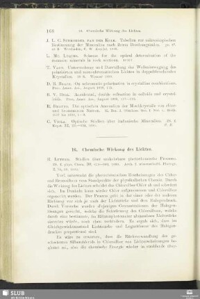 16. Chemische Wirkung des Lichtes