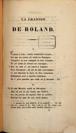 La Chanson de Roland : nach der Oxforder Handschrift, 1