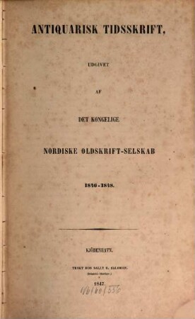 Antiquarisk tidsskrift. 1846/48