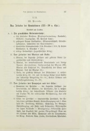 § 14. III. Periode. Das Zeitalter der Revolutionen (133 - 30 v. Chr.)