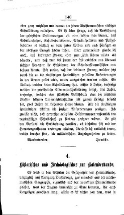 Historisches und Archäologisches zur Kalenderkunde