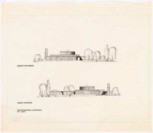 Friedenskapelle, Gütersloh: Ansicht Norden, Süden 1:200