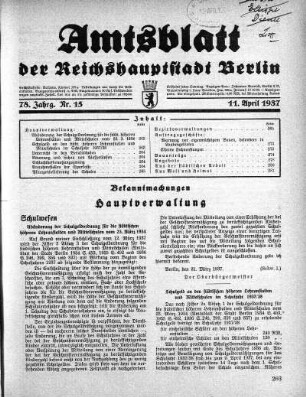 1937,15: Nr. 15, 11. April 1937