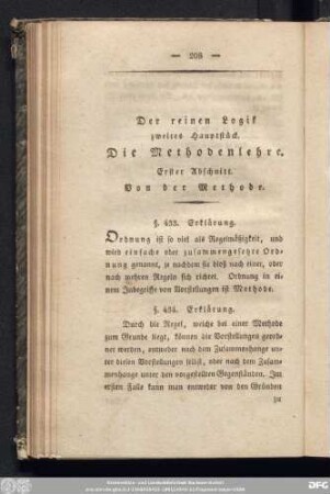 Der reinen Logik zweites Hauptstück. Die Methodenlehre.