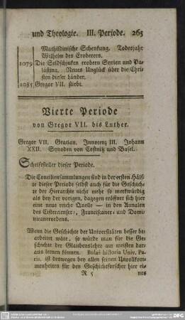 Vierte Periode von Gregor VII. bis Luther