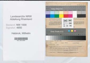 Entnazifizierung Wilhelm Hebinck, geb. 28.07.1888 (Postoberinspektor)