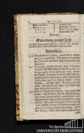 Schreibung ganzer Zahl.