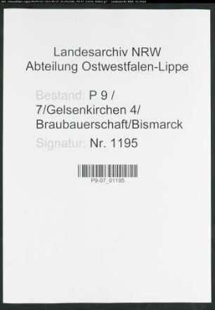 Sterberegister Standesamt Gelsenkirchen 4 Braubauerschaft Bismarck