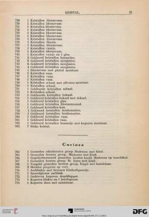 Curiosa (Nr. 764-834)