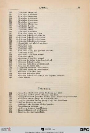 Curiosa (Nr. 764-834)