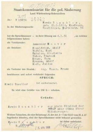 Baechler, Erwin