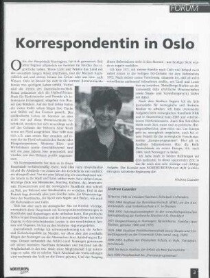 Korrespondentin in Oslo