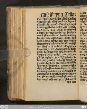 Mesz ist eynn Testament Christi [...]