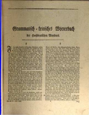 Grammatisch-kritisches Wörterbuch der hochdeutschen Mundart : mit beständiger Vergleichung der übrigen Mundarten, besonders aber der oberdeutschen, 2. Von F - L