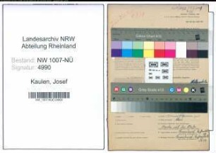 Entnazifizierung Josef Kaulen , geb. 04.10.1897 (Arbeiter)