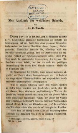 Zeitschrift für rationelle Medicin. 7. 1849
