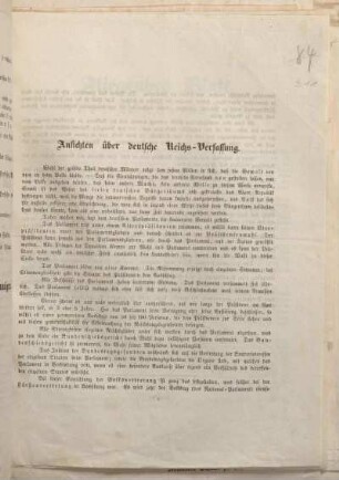 Ansichten über deutsche Reichs-Verfassung.