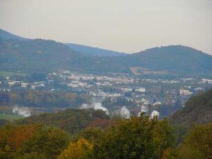 Mayen/Eifel - Stadtübersicht : Überblick über die Stadt Mayen in der Eifel, aufgenommen am 8. Oktober 2012